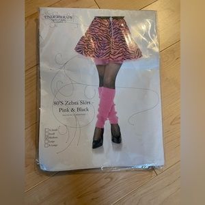 Halloween 🎃 80’s Pink & Black Zebra skirt costume
